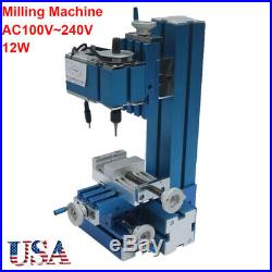 100V240V Mini Milling Machine DIY Woodworking Metal Aluminum Processing Tool US