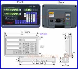 10'' 40'' Linear Scales 2 Axis DRO Kit 5um Digital Readout 250mm+1000mm US Stock