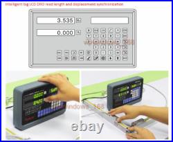 10'' 40'' Linear Scales 2 Axis DRO Kit 5um Digital Readout 250mm+1000mm US Stock