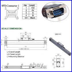 10''&48'' Linear Scales 2Axis DRO Digital Readout Full Kit for Mill Bridgeport