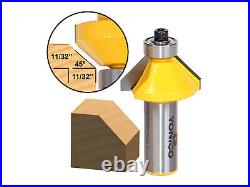10 Bit Router Bit Set 1/2 & 1/4 Shank Yonico 17100
