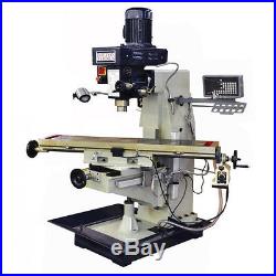 10 x 48 Vertical Knee Milling Machine Mill Drill with Power Feed and DRO 220V