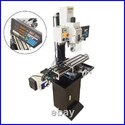 110V 1100W Metal Milling Drilling Machine R8 with Power Feed and Grating Ruler