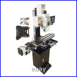 110V 1100W Metal Milling Drilling Machine R8 with Power Feed and Grating Ruler