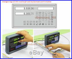 12 & 36 2 Axis Digital Readout Linear Scale Encoder DRO Milling Lathe Machine