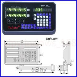 12 & 40 Digital Readout 2axis Ttl Linear Glass Scale MILL Lathe Dro Kit Cnc, Us