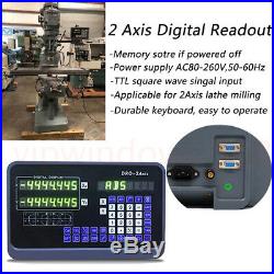 12 & 40 Digital Readout 2axis Ttl Linear Glass Scale MILL Lathe Dro Kit Cnc, Us