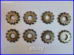 14.5° Involute Gear Cutter DP8 DP10 DP16 DP20 DP22 PA14-1/2 HSS 8H New 8pcs/Set
