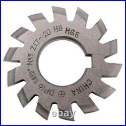 14.5° Involute Gear Cutter DP8 DP10 DP16 DP20 DP22 PA14-1/2 HSS 8H New 8pcs/Set