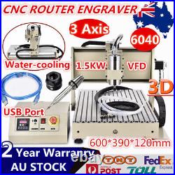 1500W 3/4 Axis 6040 CNC Router Desktop Engraver Metalworking Milling Machine NEW