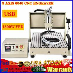 1500W USB 6040/6090 CNC Router 3 Axis/4 Axis Milling Machine Engraving Engraver
