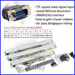 150+300+600mm Linear Scale 3Axis Digital Readout DRO Display full Kit, US STOCK