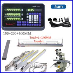 150mm+200mm+300mm Linear Scales 3 Axis DRO Digital Readout Kit for Mill Lathe US 150mm+200mm+300mm Linear Scales 3 Axis DRO Digital Readout Kit for Mill Lathe US