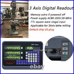 150mm+200mm+300mm Linear Scales 3 Axis DRO Digital Readout Kit for Mill Lathe US 150mm+200mm+300mm Linear Scales 3 Axis DRO Digital Readout Kit for Mill Lathe US