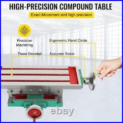17.7x6.7in 2-Axis 4-Way Compound Worktable Durable Metal Construction