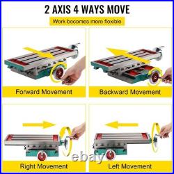 17.7x6.7in 2-Axis 4-Way Compound Worktable Durable Metal Construction