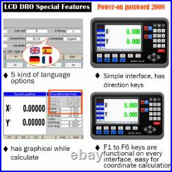18 & 20 & 40 Linear Scale Encoder 3 Axis Digital Readout DRO Display Kit US 18 & 20 & 40 Linear Scale Encoder 3 Axis Digital Readout DRO Display Kit US
