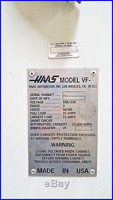 1993 Haas Vf-oc Cnc Vertical Machining Center-