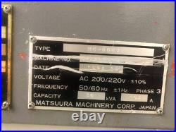 1994 Matsurra MC 600 VF mill need to sell ASAP 1994 Matsurra MC 600 VF mill need to sell ASAP