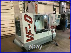 1997 Haas Vf-0 Cnc 3-axis Vertical Machining Center Chip Auger, 20 Hp, Rigid Tap