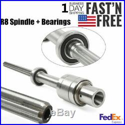 1SET BRIDGEPORT Milling Machine Parts R8 Spindle with Bearings Assembly 545mm US