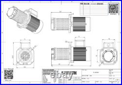 1/8 HP Machine Coolant Pump 100mm 4, 110/120/220/240/440/480/575V, Lathe Grinde