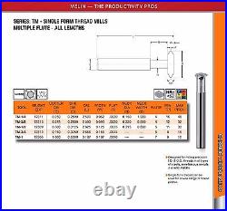 1 Solid Carbide Single Form Thread Mill 7 Flute 6 12 TPI Melin USA #12308