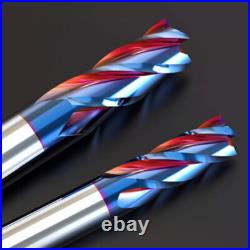 1mm 20mm Solid Carbide End Mill 4 Flute nAco Coated HRC63° Endmill Slot Drill