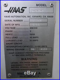 2005 Haas Super Sminimill (fully Loaded)
