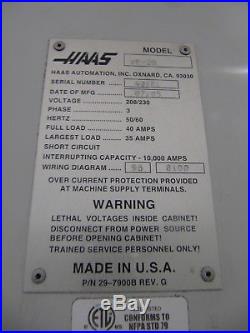 2005 HAAS VF-2D CNC 30x16 MILL, 4th Axis Ready, Side Mount ATC 20HP 10000-rpm