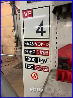 2005 Haas VF-4 CNC Vertical Machining Center, VOP-D, 50x20x20, 10k RPM, 20HP