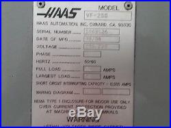 2008 Haas Vf-2ss Super Speed 12000-rpm Cnc Mill, Renishaw Wips, Side-mount Atc