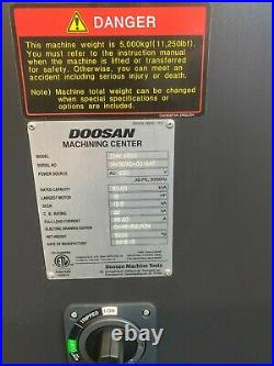 2018 Doosan DNM 4500 VMC 12,000 RPM Spindle Stock #7885