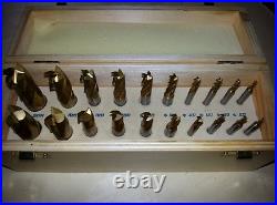 20 piece 2 & 4 Flute End Mill Set TiN Coated Metric