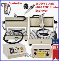 2200W USB Engraving Machine CNC 6090 Router 4 Axis Engraver Milling + Controller