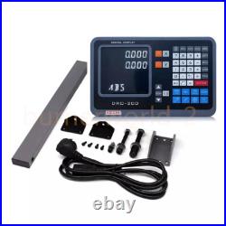 250mm&1000mm Linear Scale 2 Axis DRO 5um Digital Readout Kit 10'' 40'' Milling