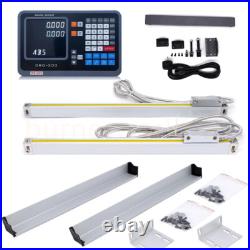 250mm&1000mm Linear Scale 2 Axis DRO 5um Digital Readout Kit 10'' 40'' Milling