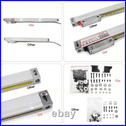 250mm&1000mm Linear Scale 2 Axis DRO 5um Digital Readout Kit 10'' 40'' Milling