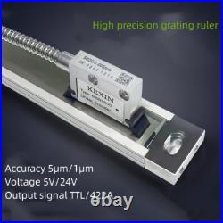 250mm&1000mm Linear Scale 2 Axis DRO 5um Digital Readout Kit 10'' 40'' Milling