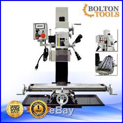 27 1/2 x 7 Variable Speed Mill Drill Metal Working Milling Machine BF20VL
