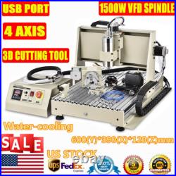 2.2kW USB Engraving Machine CNC 6090 Router 4 Axis Engraver Milling + Controller