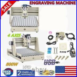 2.2kW USB Engraving Machine CNC 6090 Router 4 Axis Engraver Milling + Controller