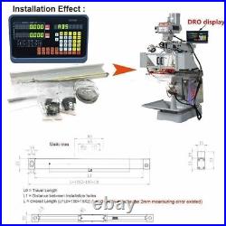2/3 Axis DRO Display Kit Linear Scale Digital Readout For Bridgeport Mill Lathe