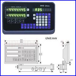 2 / 3 Axis Digital Readout TTL Linear Glass Scale Lathe Mill DRO Kit 4- 60 5um