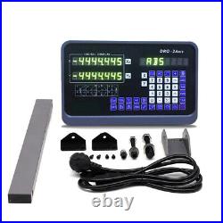 2 / 3 Axis Digital Readout TTL Linear Glass Scale Lathe Mill DRO Kit 4- 60 5um