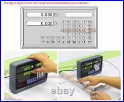 2 Axis 10 40 TTL Linear Scale Digital Readout DRO Display Bridgeport Mill Kit