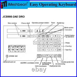 2 Axis Digital Readout DRO 10 40 Linear Glass Scales Encoder for Mill LatheCNC
