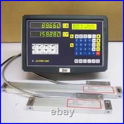 2 Axis Digital Readout DRO 10 40 Linear Glass Scales Encoder for Mill LatheCNC