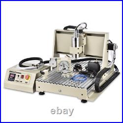 300W-2200W CNC 3040/6040/6090 Router USB 3/4Axis Engraving Drilling Machine