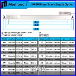 3Axis Digital Readout DRO Display 5µm Linear Scale 14''+18''+38''Kit CNC Milling